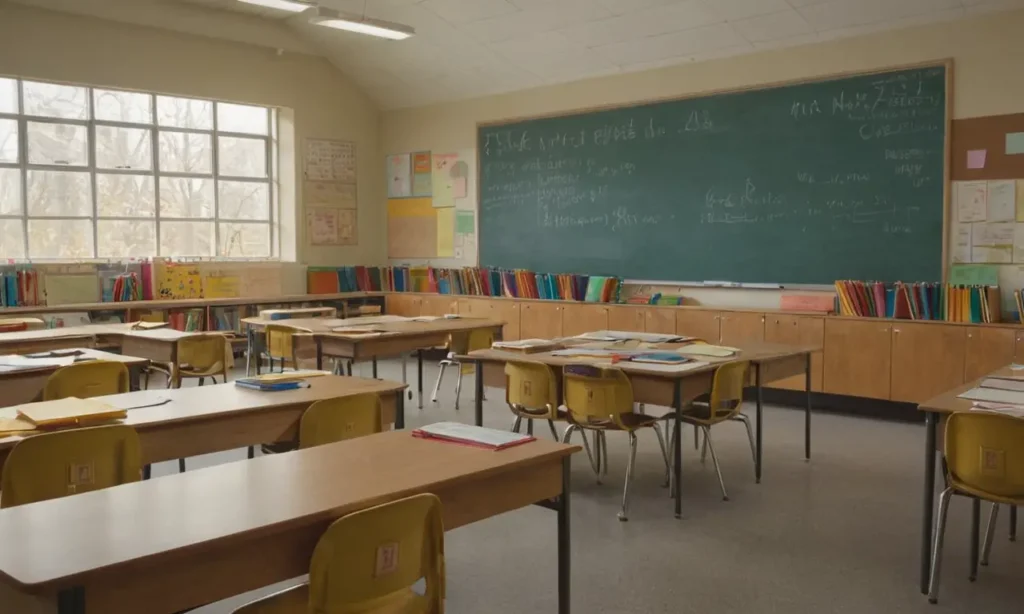 Salle de classe lumineuse et engageante