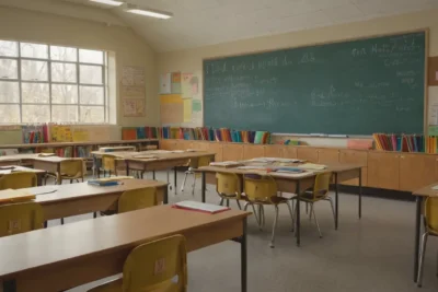 Salle de classe lumineuse et engageante