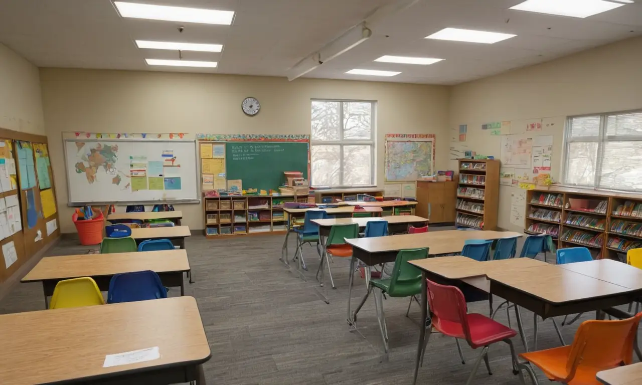 Salle de classe organisée, élèves engagés et curieux