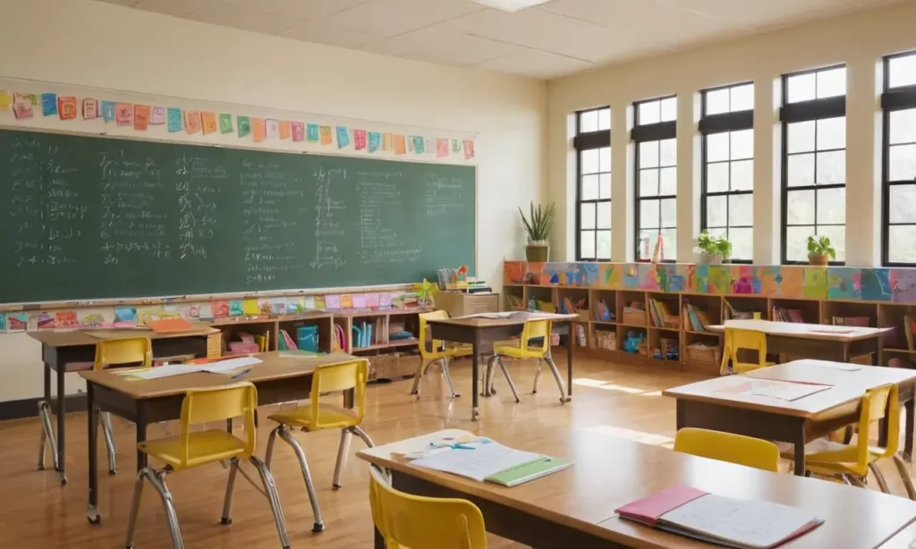Salle de classe lumineuse et engageante