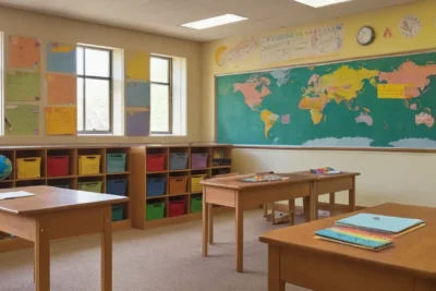Une salle de classe lumineuse et accueillante