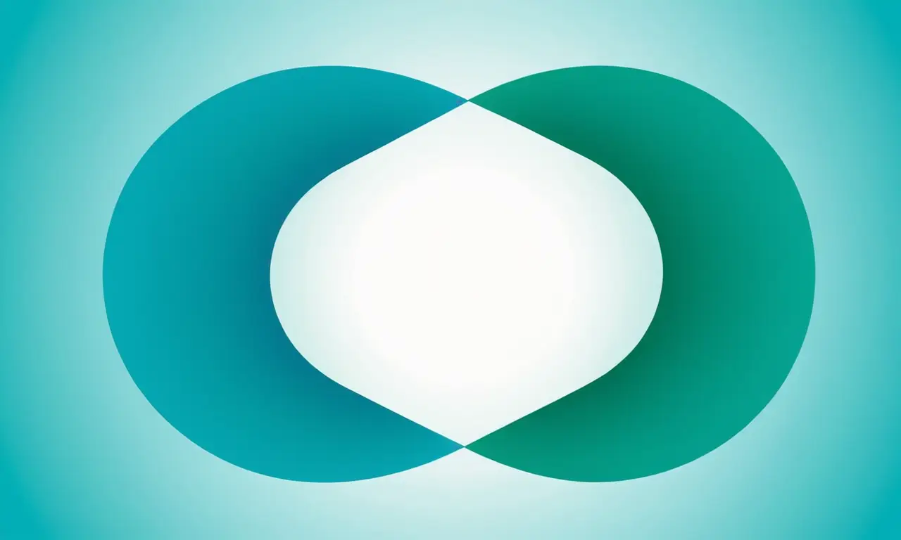 Deux cercles colorés créent une composition harmonieuse