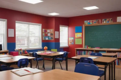 Une salle de classe lumineuse et engageante