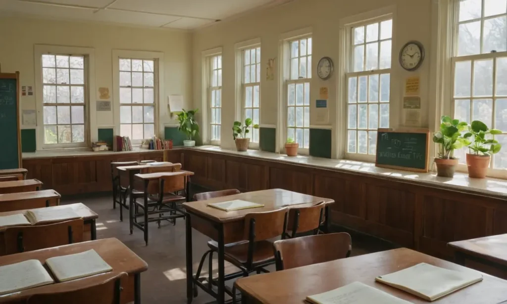 Salle de classe chaleureuse et accueillante
