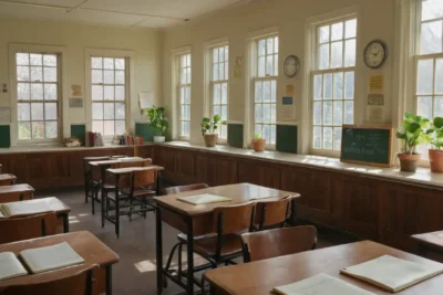 Salle de classe chaleureuse et accueillante