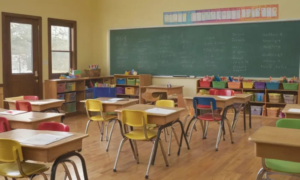 Salle de classe lumineuse et accueillante