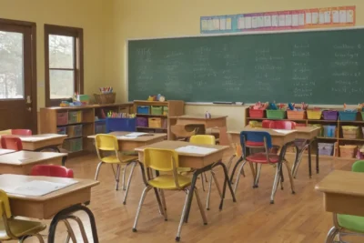 Salle de classe lumineuse et accueillante