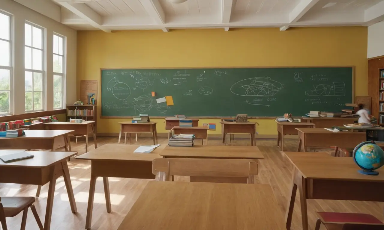 Salle de classe lumineuse et immersive