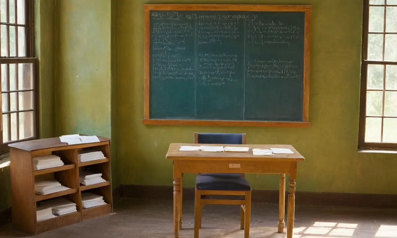 Bureau en bois, ambiance chaleureuse et académique