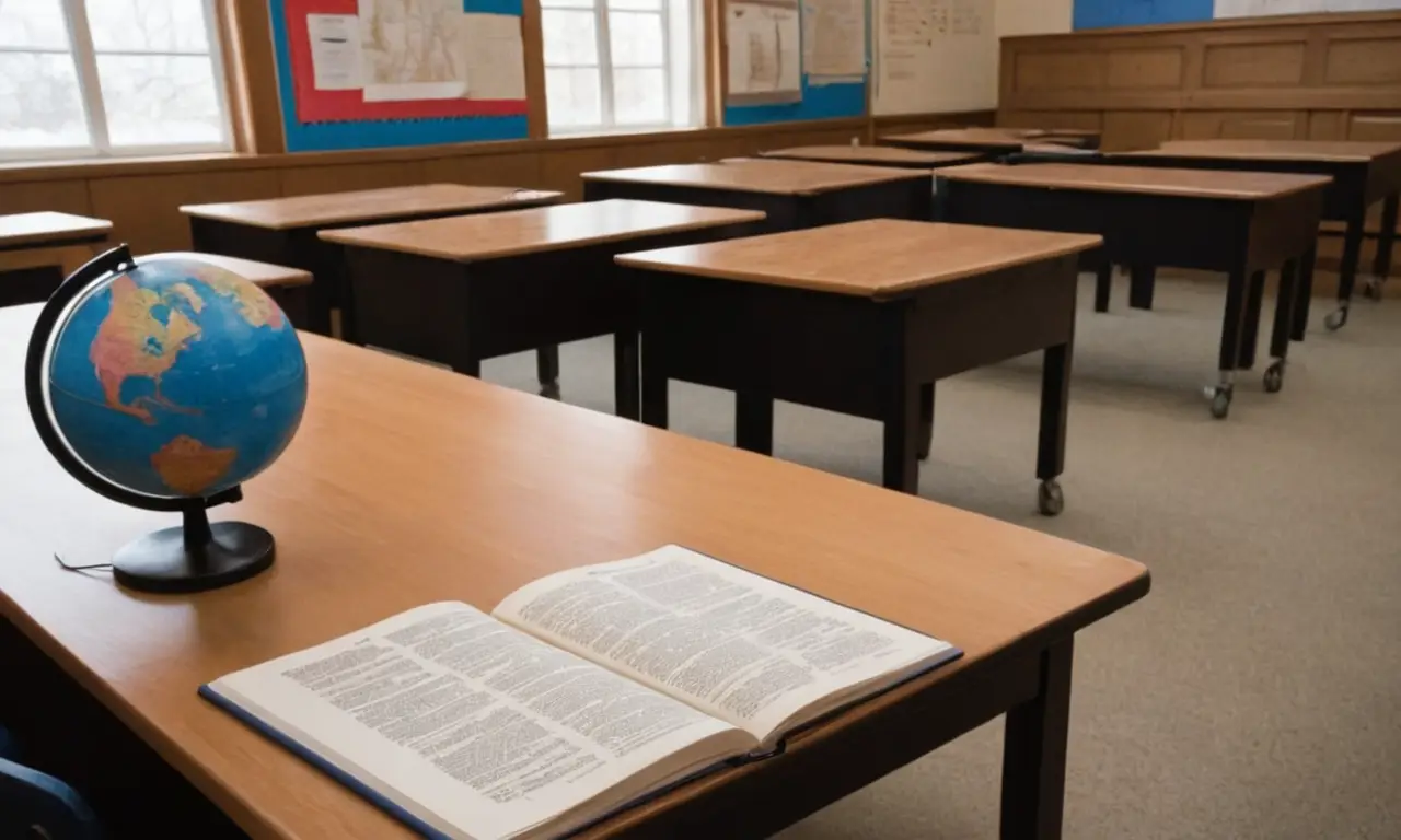 Salle de classe lumineuse avec étudiants concentrés