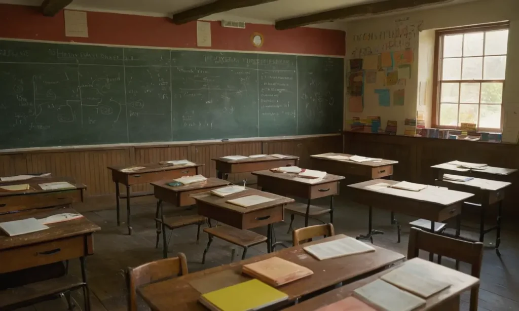 Salle de classe ensoleillée
