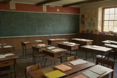 Salle de classe ensoleillée