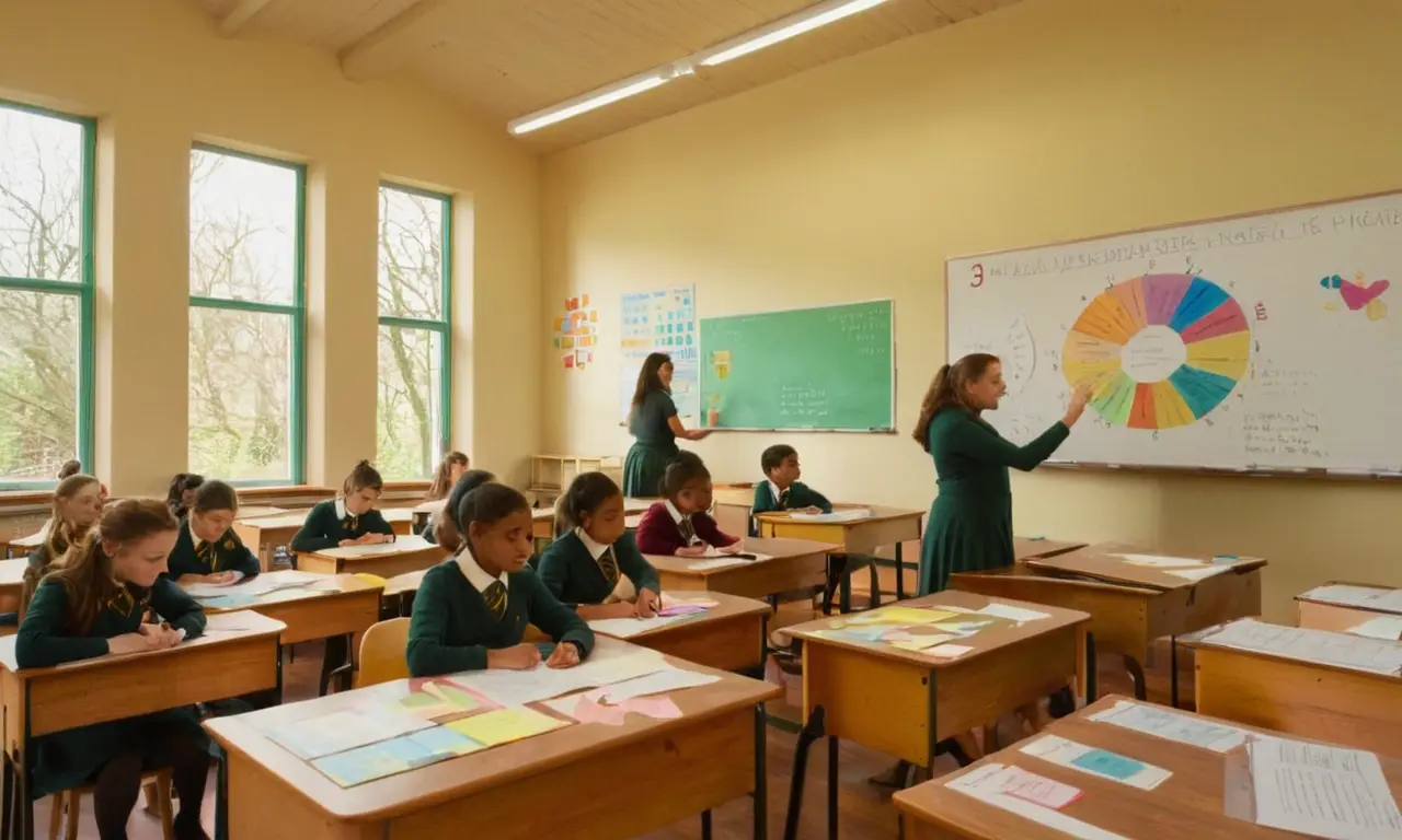 Salle de classe lumineuse et collaborative