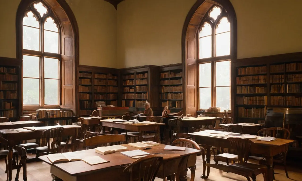Une bibliothèque académique remplie de connaissances