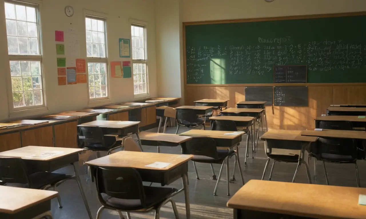Une scène de classe vibrante et studieuse
