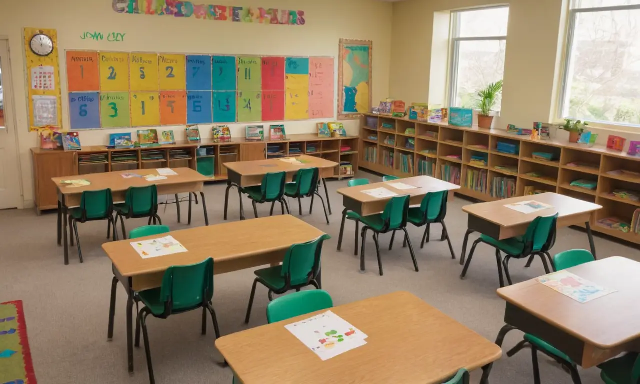 Salle de classe lumineuse et dynamique
