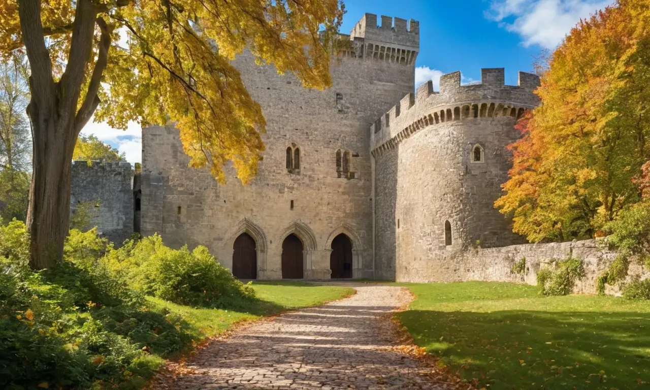 Forteresse majestueuse entourée dhistoire vivante