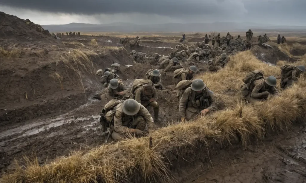 Paysage de guerre marqué par la désolation