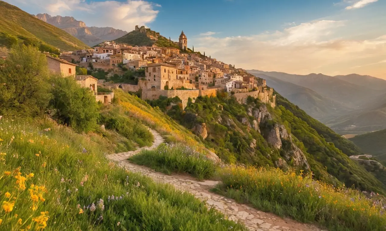 Un paysage espagnol ancien et épique