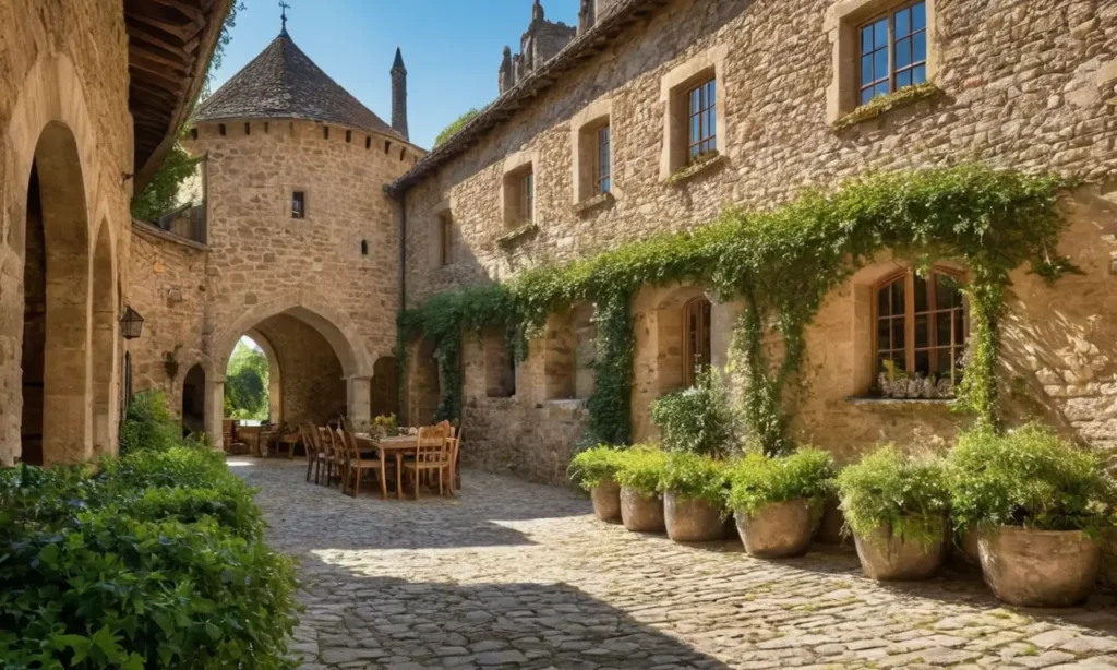 Cour de château médiéval