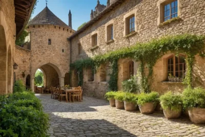 Cour de château médiéval