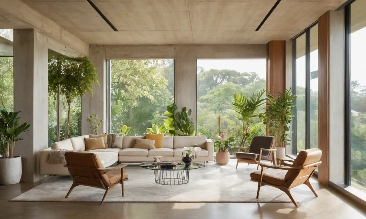 Intérieur moderne, lumineux et harmonieux