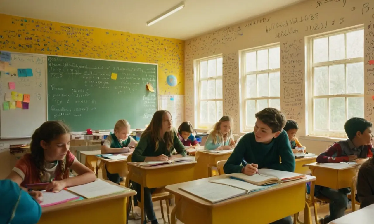 Une salle de classe animée et lumineuse