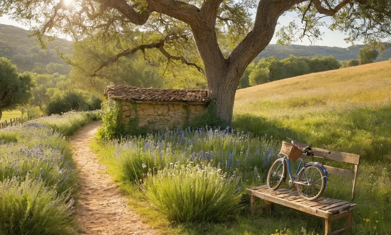 Paysage provençal ensoleillé et vivant