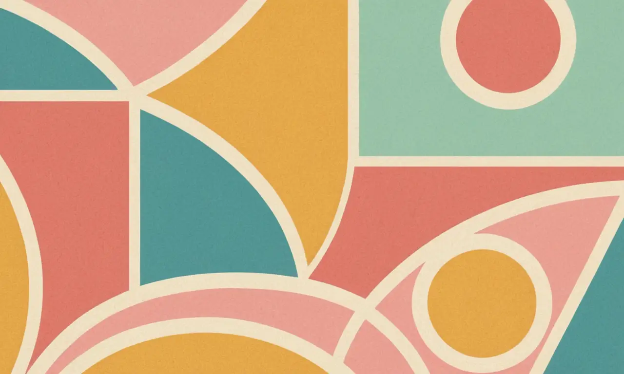 Palette rétro, formes géométriques et nostalgie visuelle