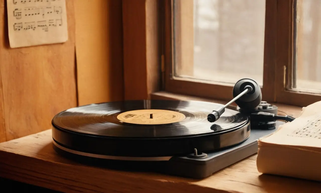 Un vinyle vintage sur une platine nostalgique