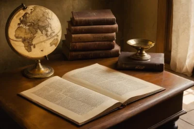 Manuscrits anciens créent une atmosphère accueillante