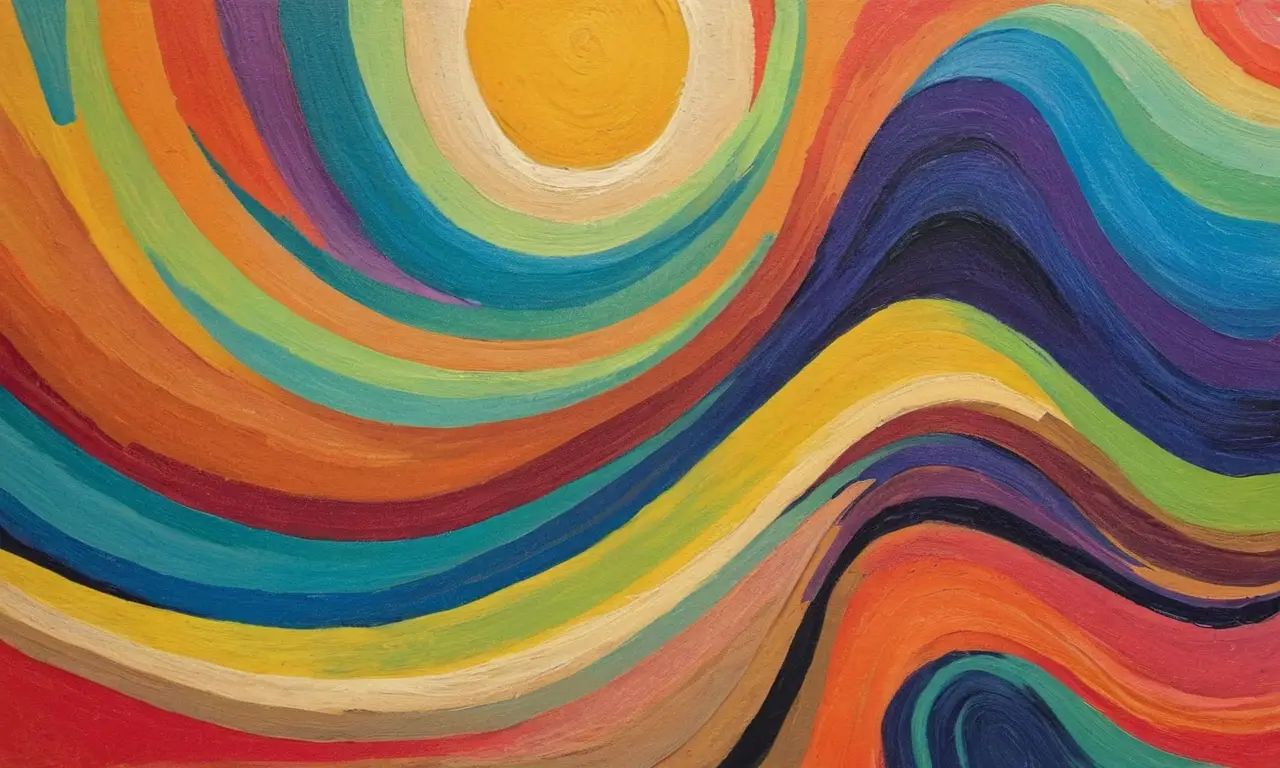 Couleurs vives et formes organiques dynamiques