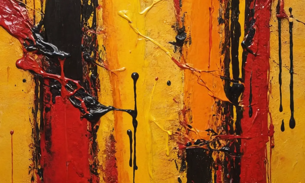 Couleurs vibrantes et textures dynamiques fusionnent