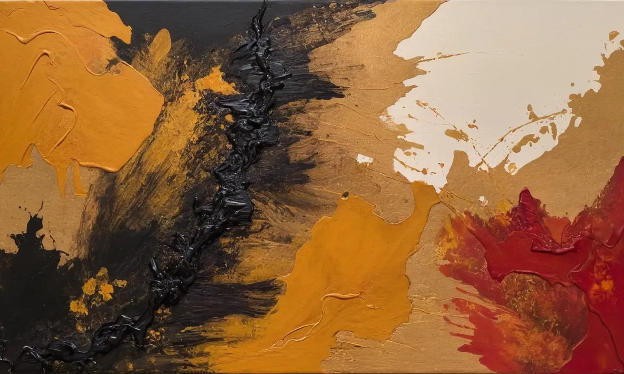 Peinture vibrante évoquant mouvement et émotion