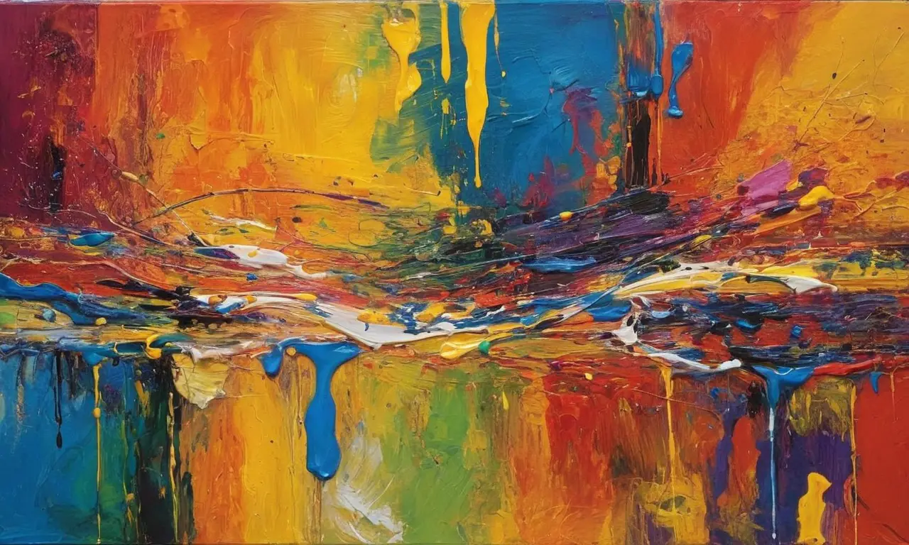 Peinture abstraite vibrante et dynamique