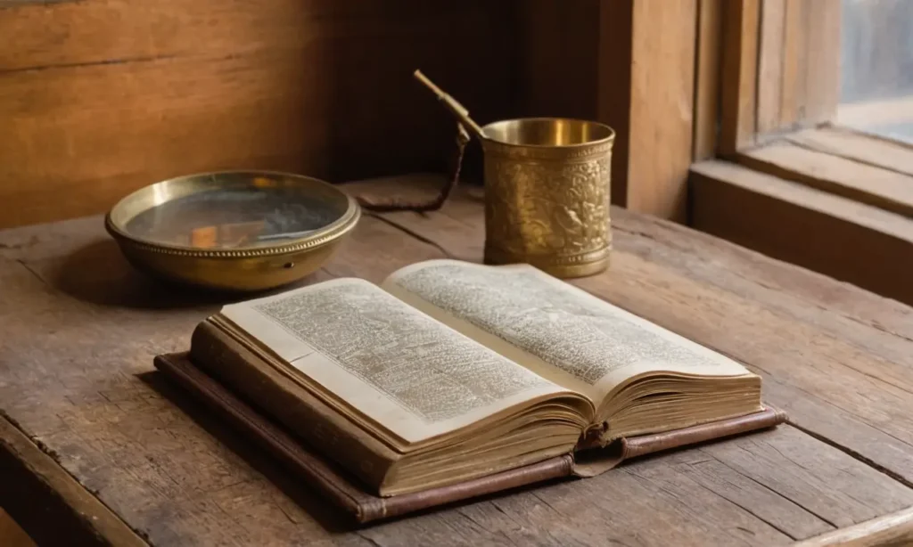 Un livre ancien sur une table rustique
