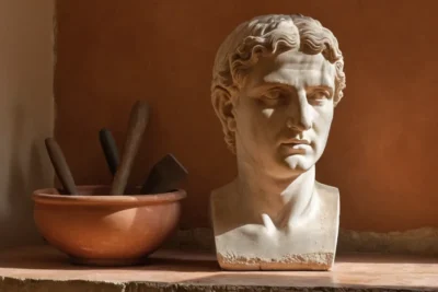 Statue grecque en atelier