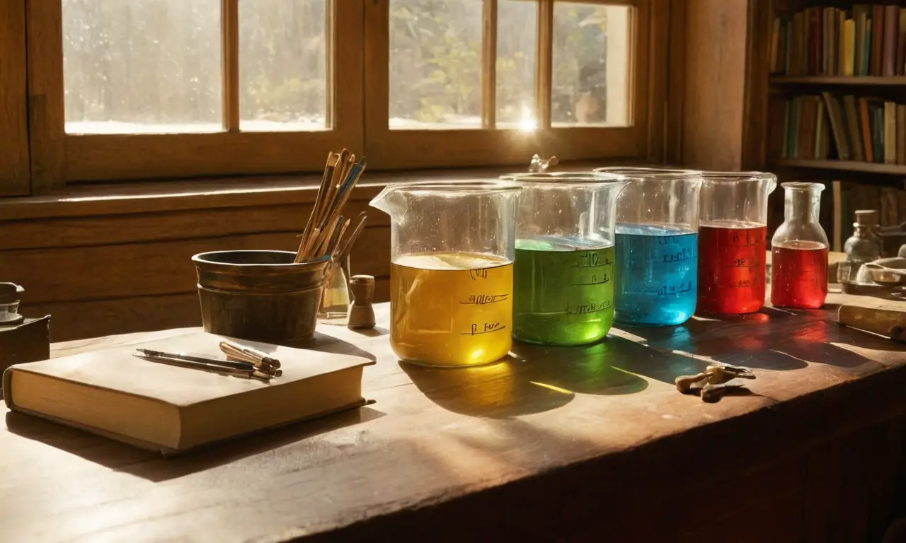 Scène de laboratoire animée et colorée