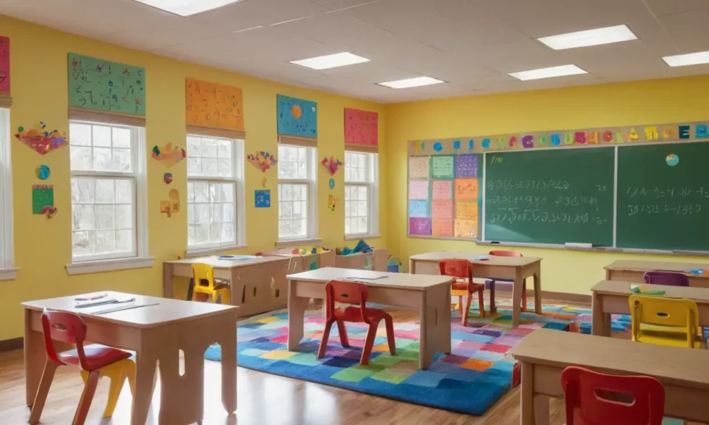 Salle de classe lumineuse et accueillante
