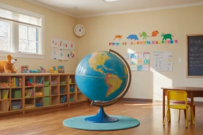 Une salle de classe lumineuse et colorée