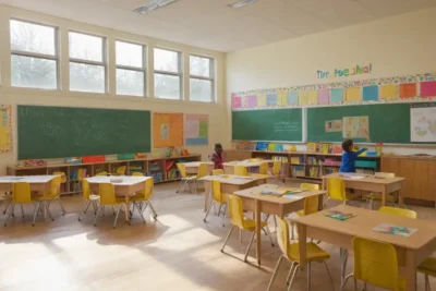 Salle de classe lumineuse