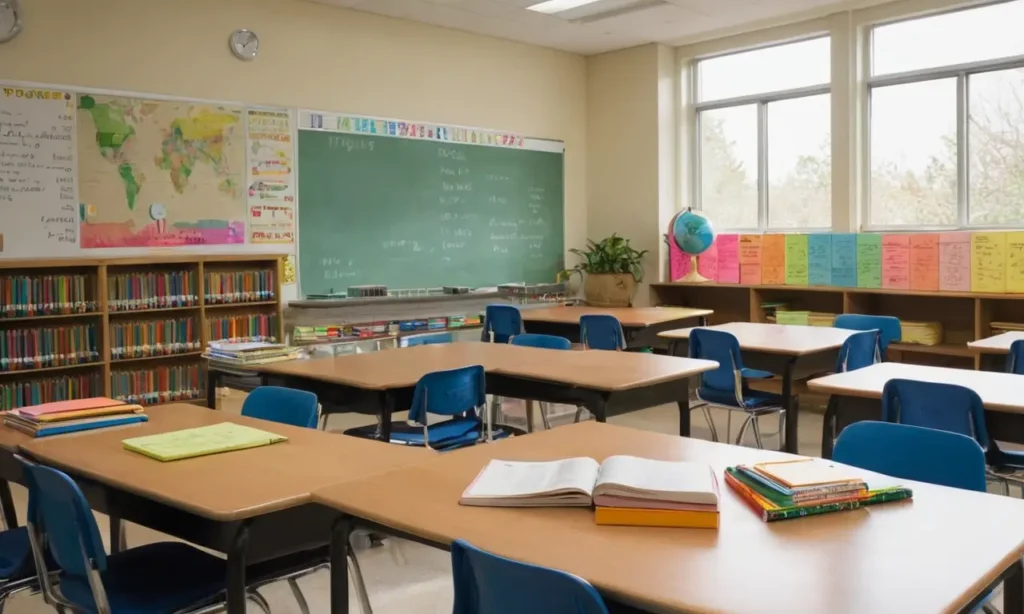 Une salle de classe dynamique et organisée