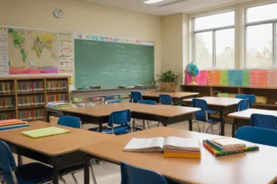 Une salle de classe dynamique et organisée