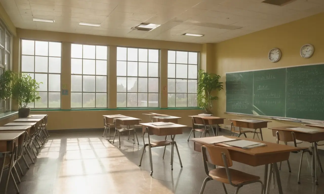 Une salle de classe lumineuse et organisée