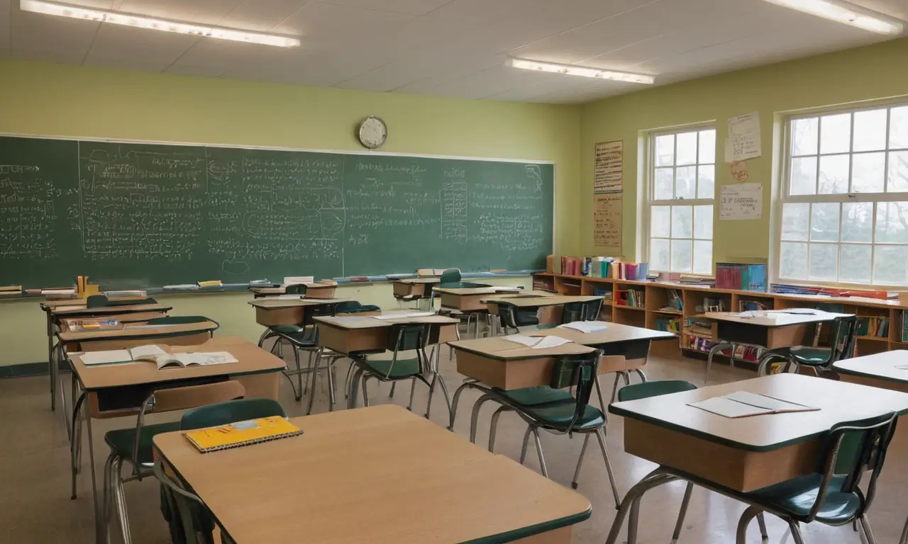 Salle de classe propre et lumineuse
