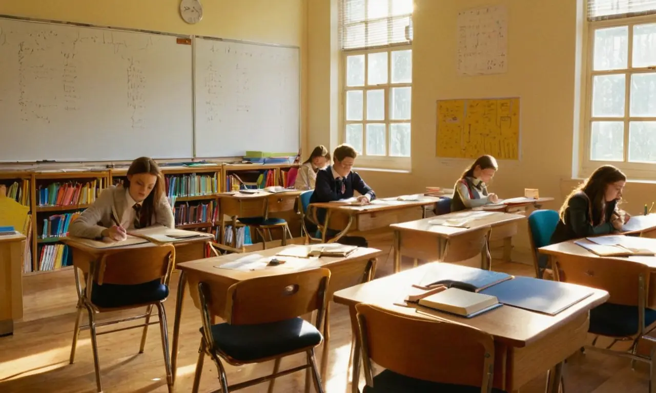 Une salle de classe animée et lumineuse