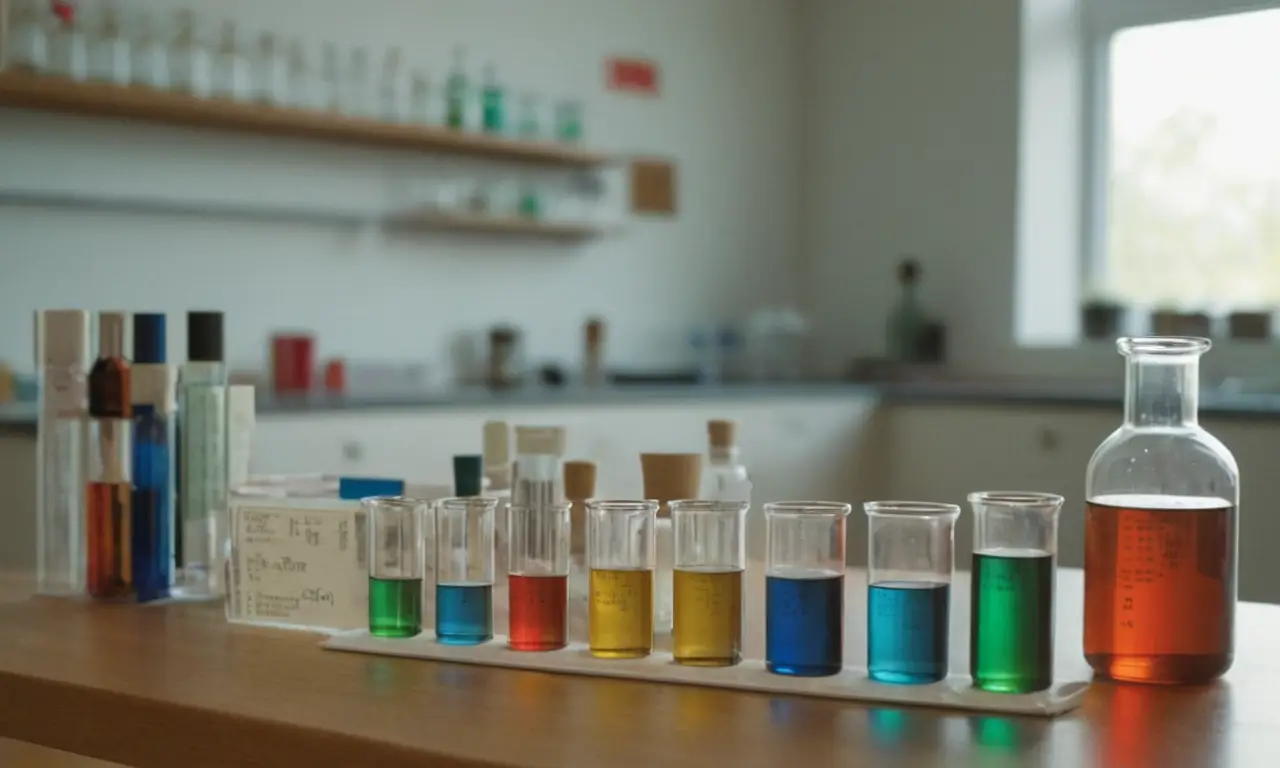 Scène de laboratoire riche en couleurs