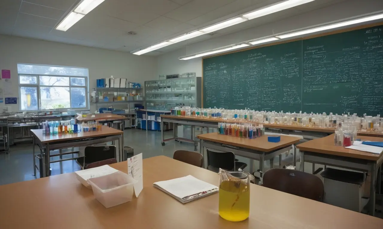 Un laboratoire scientifique lumineux et organisé
