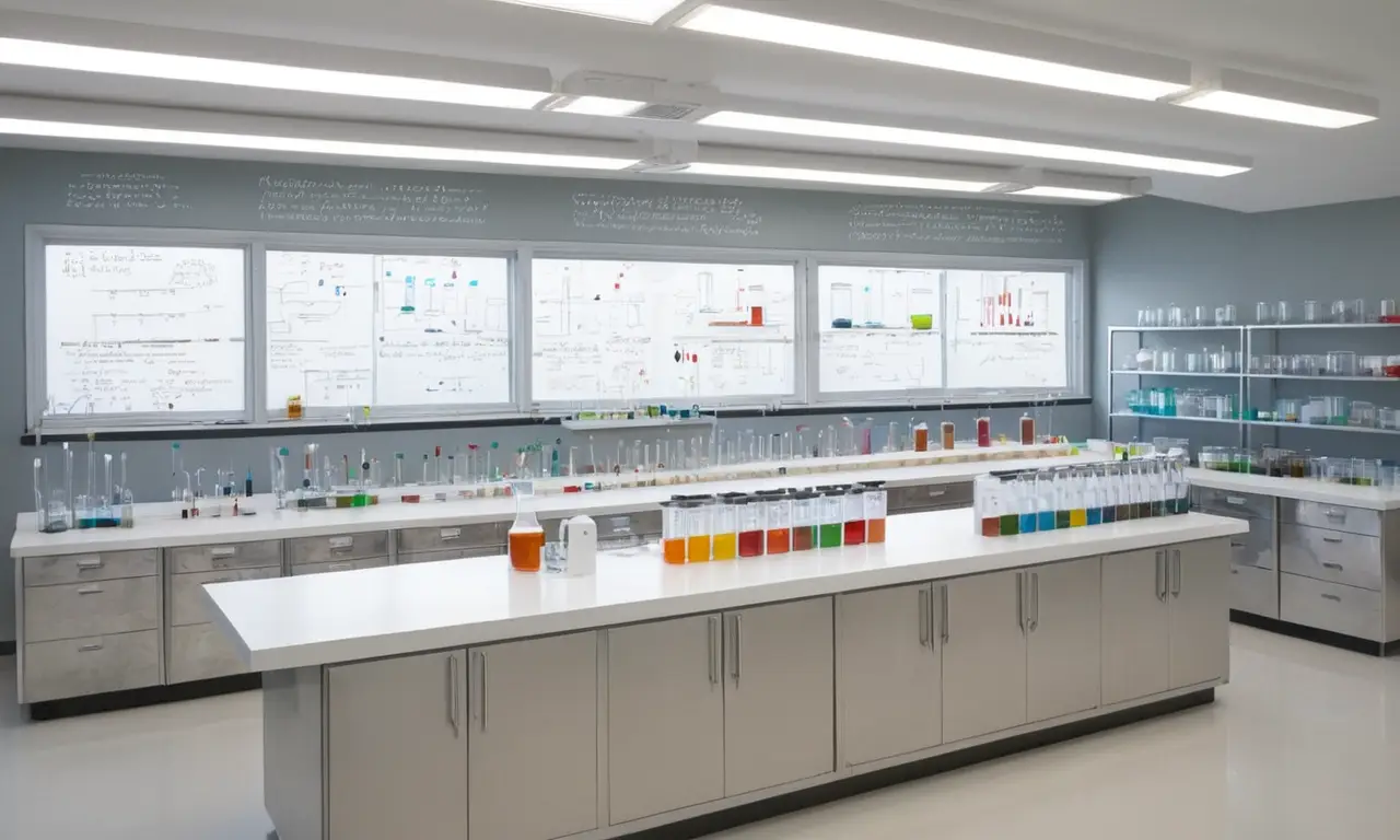 Un laboratoire moderne, lumineux et organisé