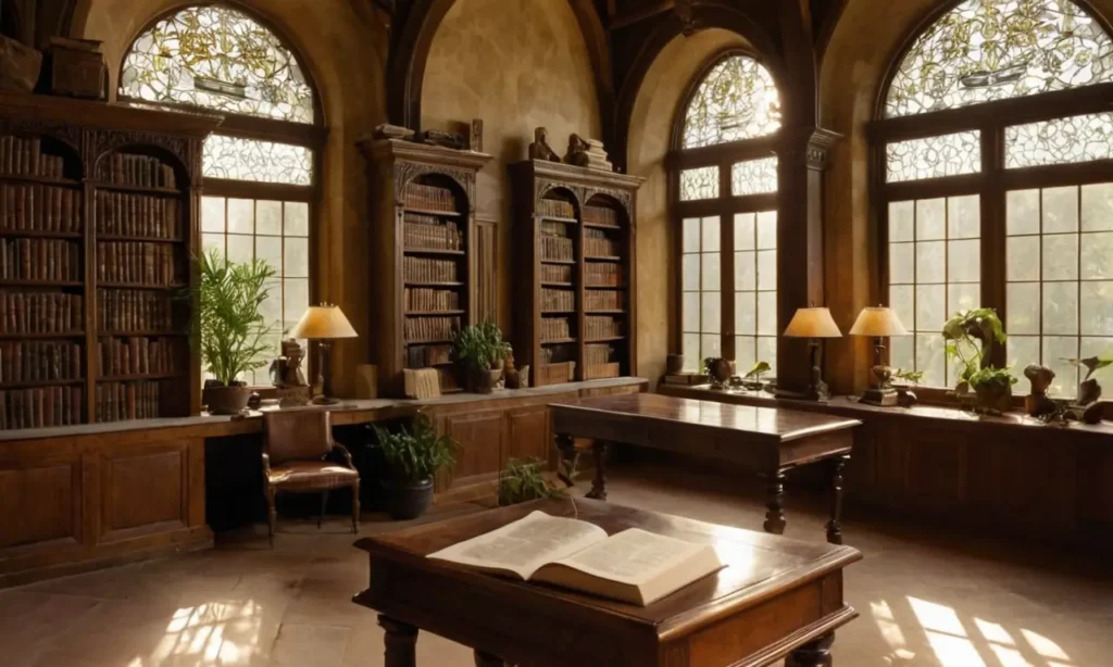 Bibliothèque ancienne pleine de livres en cuir